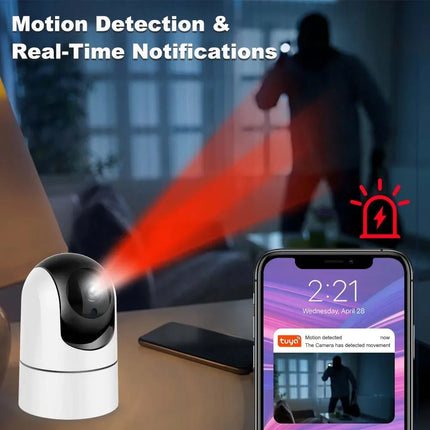 ANSVICAM Tuya 6MP HD 5G WiFi Indoor Security Camera 6x Zoom Baby Monitor Night Vision Auto Motion Detection 2-Way Audio Cameras