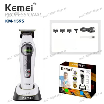 Kemei KM1593/1595 Is Equipped with An External Brushless Hair Clipper for Men's Professional Hair Clippers That Are Rechargeable