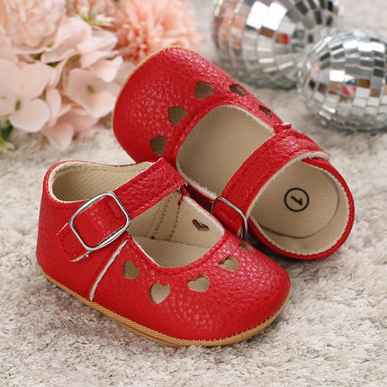 Breathable Newborn Baby Shoes Baby Boy Girl Shoes Girl Classic Bowknot Rubber Sole Anti-slip PU  Toddler Shoes First Walker