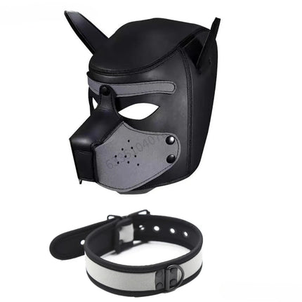 Female Role-playing Mask Couple Training Game BDSM Bondage Sex Toy Male Dog Head Mask Adult Party Toy Nightclub Dance Head Cover