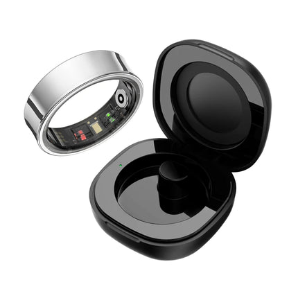 R09 Smart Ring Men Women with Charging Case, Skin Temperature Health and Sleep Monitor Multi Sport Mode For Xiaomi Samsung Phone