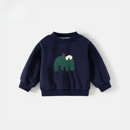2025 Autumn New Children Sweatshirt Printed Cartoon Cute Fashion Baby Girl Boy Long Sleeve Tops Crewneck Hoodie Kids Clothing