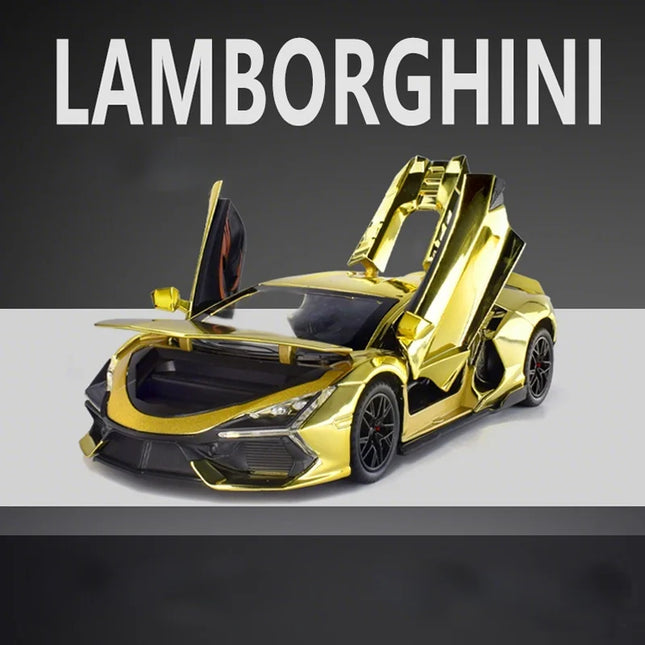 1:24 Lamborghini Revuelto Electroplate Alloy Model Car Toy Diecasts Metal Casting Sound and Light Car Toys For Children Vehicle