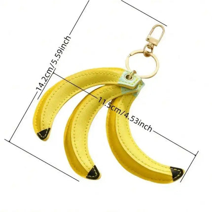 Cute Banana And Fruit Keychains For Bag Backpack Car Keys Decoration