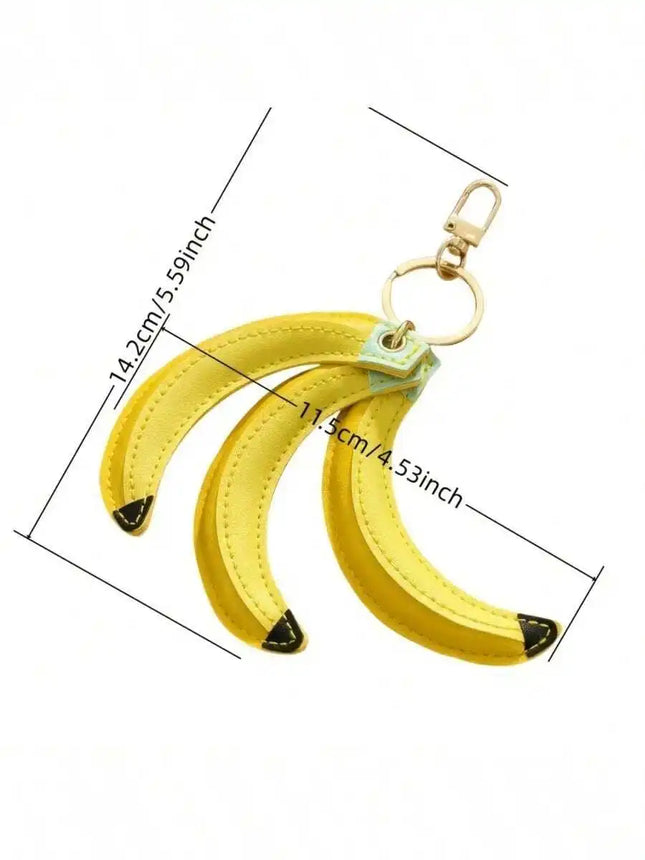 Cute Banana And Fruit Keychains For Bag Backpack Car Keys Decoration