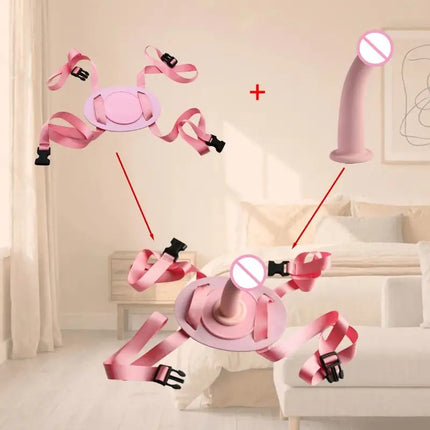 Dildo Cushion Suction Cup Mount Sex Adjustable Strong Suction Strap On Harness Dido Holder For Chair Swing Sofa Platform