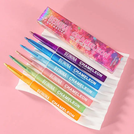 Shiny Chameleon Metallic Blue Eyeliner Gel Pen Eyeshadow Multicolor Eye Liner Pearlescent Polarized Glitter Eyes Pigment Makeup