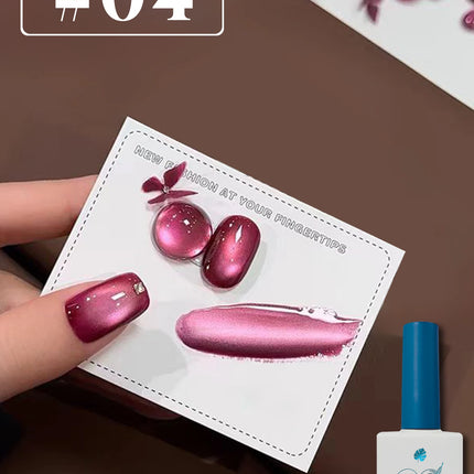 12ml Pink Flower Petal Glass Cat Magnetic Gel Nail Polish Nail Art Manicure Varnis Semi Permanent Soak UV Gel Nail Supplies