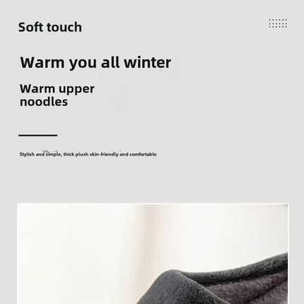 2023 New Winter Fleece-lined Cotton Slippers For Men Women Home Use Non-slip Thick Bottom Indoor Outdoor Wear Couples Warm