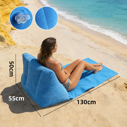 Inflatable Beach Pad - Portable Camping Chair for Outdoor Use - Waterproof and Moisture-proof - Foldable Pad - Velvet-textured -