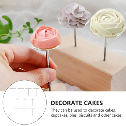 10 Pcs Diy Cream Flower Nails 7.5cm Diameter Reusable Cake Decorating Tools Baking Decoration Molds Baking Accessories