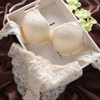 Beige bra set / 80A / China Mainland