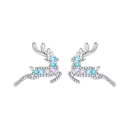 Original Earrings 925 Silver Fruit Series Cherry Strawberry Hoop Earrings Ear Studs Zircon Making Jewelry for Women Girl Party