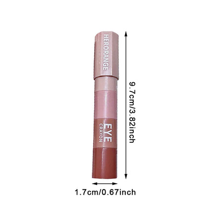 1Pc HERORANGE 4 In 1 Eyeshadow Pencil Kit Velvet Matte Shimmer Highlight Pigment Mini Eye Makeup Cosmetic Set