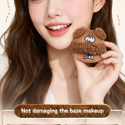 GECOMO Soft Plush Powder Puff for Loose Powder Setting Skin-Friendly Comfortable Flocking Makeup puff