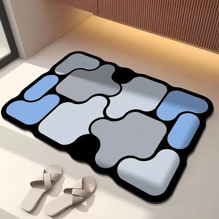 Special-shaped bathroom diatomaceous earth floor mat, household absorbent mat, bathtub-side anti-slip mat, toilet door mat, entrance mat