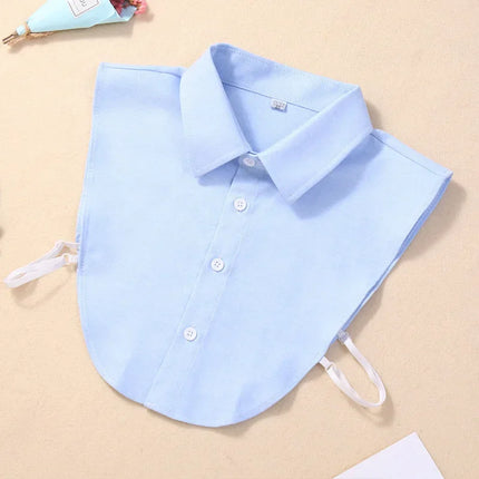 Versatile Pointed Collar Fake Necktie Oxford Cloth Decorative Neck Accessory For Men Women Korean Style Fashion