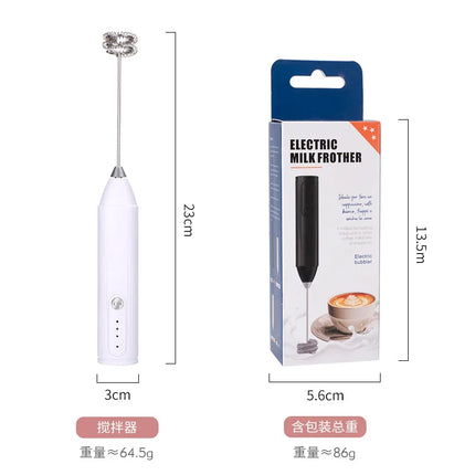 Portable electric milk mixer, handheld mixer, USB mini coffee machine mixer, cappuccino cream mixer, egg beater, food mixer