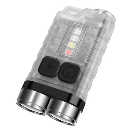 V3 EDC Flashlight Mini Keychain 900LM Super Bright Multifunctional LED Torch USB Rechargeable Waterproof Camping Lantern