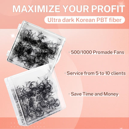Blossom Lashes 500 Fans Bouquet Eyelashes Premade Fans C CC D curl Loose Pre Made Volume Fans Prefacts Eyelash Extension