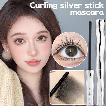 Curl Small Silver Stick Mascara Natural Lengthening Fiber Black Long Curling Eyelashes Extensions Easy To Wear Sexy Eyes Makeup