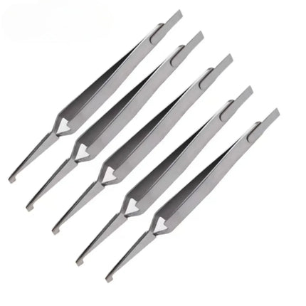15pc/10pc/5pc Dental Bracket Tweezers Holder Instrument Stainless Steel Serrated Orthodontic Tweezers Pliers for Teeth Care Tools