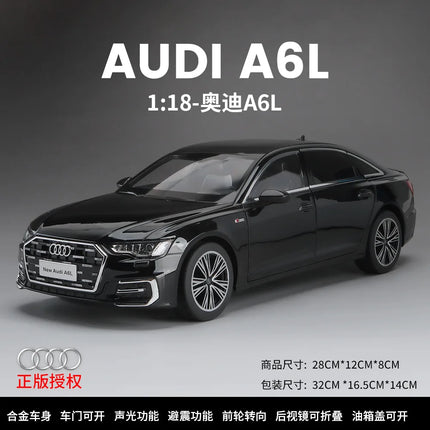 1/18 AUDI A6 Alloy Car Model Diecast & Toy Vehicles Metal Car Model High Simulation Sound and Light Collection Children Toy Gift