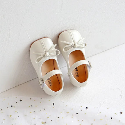 Fashion Mary Janes Shoes For Baby Butterfly Girls Flats Soft Singe Shoes For Kids Girls PU Leather Shoes