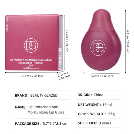 BEAUTY GLAZED 4Color Lipgloss Lip Oil Teens Moisturizing Lipstick Lip Balm High Shine And Lip Gloss Long-Lasting Dry Lip Care