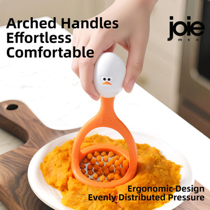 Joie Eggy Masher Stainless steel Potato Masher Vegetable Fruit Press Maker Vegetable Masher Puree Kitchen Tool Cooking Baking