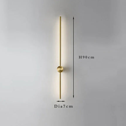 Nordic Art Design Minimalist Long Line Wall Lamps Modern Simple Living Room Home Decoration Luxury Hotel High-end Wall Light LED