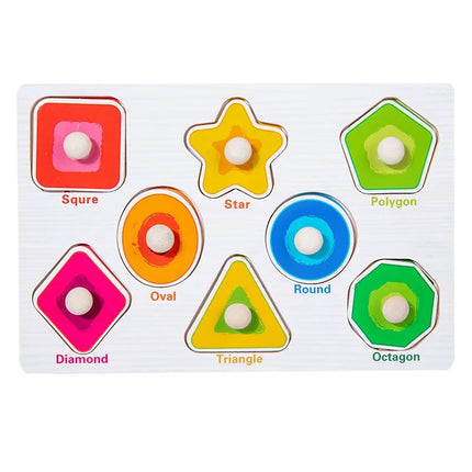 Baby Montessori Puzzles Wooden Toys for Children 1 2 3 Years Educational Learning Kids Games Child Birthday Gifts