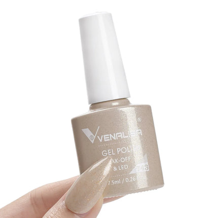 #758 Milky White Venalisa Nail Gel Polish Pearl Color Fall Nails TPO Free Long Wear Diamond Top Soak Off UV LED Gel Nail 7.5ml