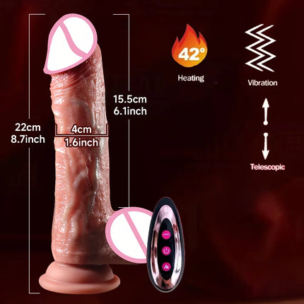Thrusting Dildo Vibrator Sex Toys Realistic Dildos for G Spot Anal Stimulation Remote Control Penis Adult Toy for Women Couple