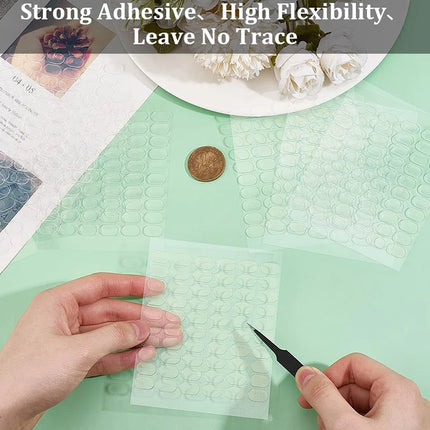 Double Sided Gel Glue Pad Adhesive Dots Fastener Strong Oval Self Adhesive Tape DIY Action Figures Carpet Poster Fixing Tape Pad