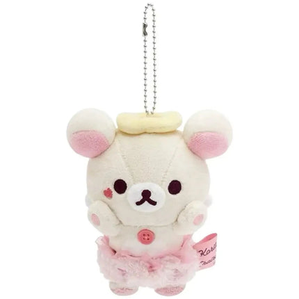 Kawaii Halloween Little Rilakkuma Plush Doll Keychains angel Pink bunny Devil relaxe Bear Sister Korilakkuma Bear Bag Pendant