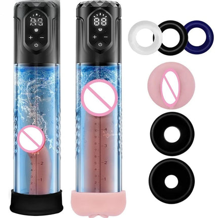 Enlarger Pump Penis Enlargement Extend Vacuum Pussy Pumps Male Masturbator Air Pressure Device Adult Sex Toys Games for Men LED
