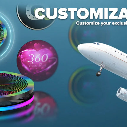 Rotating 360 Photo Booth Machine Selfie Stand App Control Freee Customize Logo With RGB Ring Light For Party Event With Case