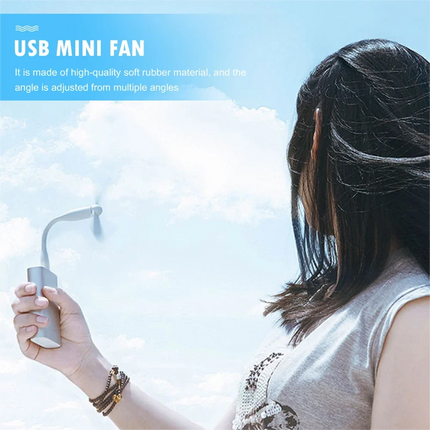 USB Small Fan Flexible Bendable Mini Fan For Power Bank Laptop PC Charger Portable Hand Cooling Fans For Computer Summer Gadgets