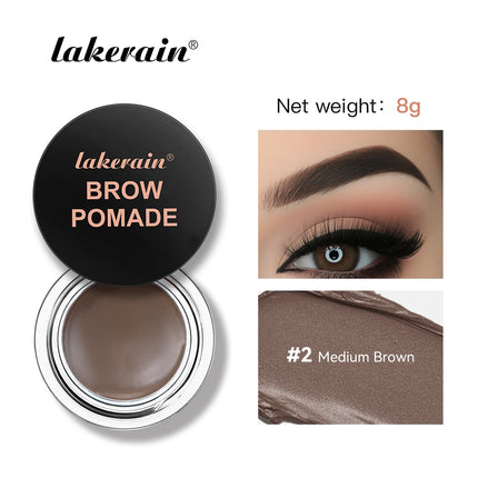 6Color Matte Black Wild Eyebrow Cream 3D Natural Tint Eyebrow Enhancers Gel Wax Waterproof Long Lasting Eye Makeup Cosmetic Tool