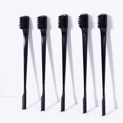 5PCS Edge Control Hair Brushes – Multiple Colors, Professional Salon Styling Tool for Real Hair Wigs