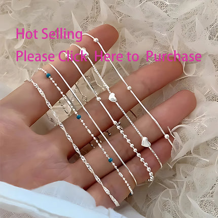 PANJBJ 925 Silver Color Mosubi Zircon Anklet For Women Girl Simplicity Retro Exquisite Jewelry Birthday Gift Dropshipping