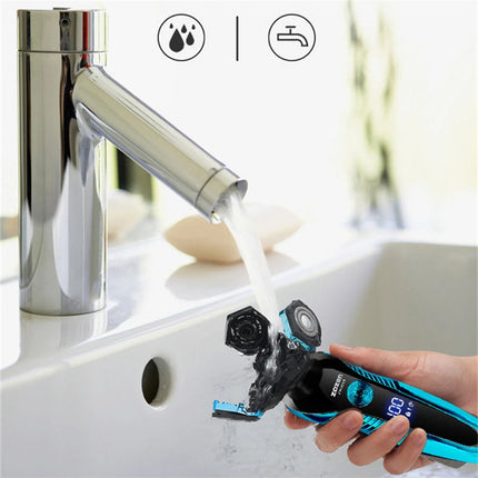 ZOZEN Rotary Electric Shaver Rechargeable Electric Razor Shaving Machine for Men Beard Trimmer Waterproof Wet-Dry Use ZN3015