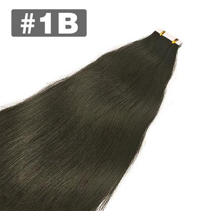 Tape in Hair Extensions Brazilian Hair 100% Remy Human Hair Extensions 20 Pcs for Women Skin Weft Adhesive Glue On For Salon
