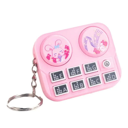 Mini Keychain with DJ Disc Player for Kids, Musical Instrument Sound Button, Toy Games, Educational Toy Bag, Pendant Keychain, 1