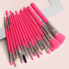 15pc brush set red