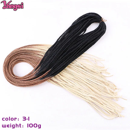 Full Star 30 Inch Synthetic Zizi Braids Thin Box Braids Hair Extensions Brown Pink Blue Red 613 Ombre Box Crochet Braiding Hair
