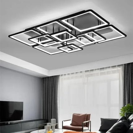 Modern Living Room Acrylic Led Ceiling Lamp Bulb 220v Black Bedroom Study Ceiling Light Home Dining Room Lighting Lustre Fixture