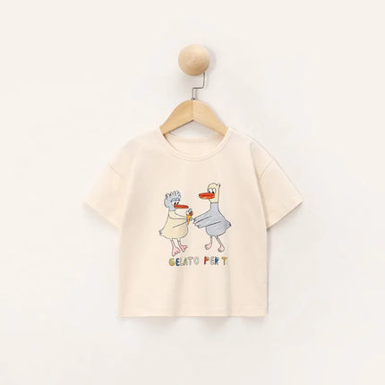 Kids T-shirts 2025 Summer Children Tees Cartoon Tops for Boys Short-sleeve Girls Blouse Toddler Outfits Baby Outerwear Clothing