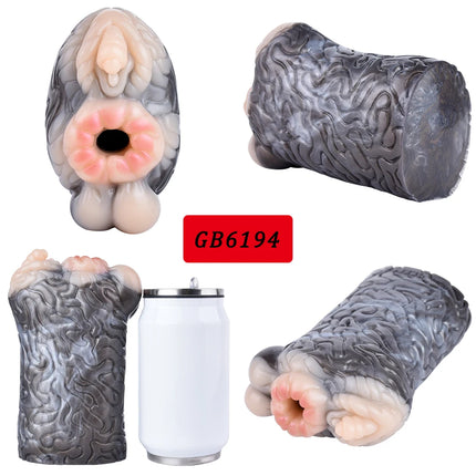 GEEBA Dual Hole Animal Pussy Man Penis Stroker Fantasy Silicone Male Masturbator Realistic Vagina Pocket Onahole Adult Sex Toys